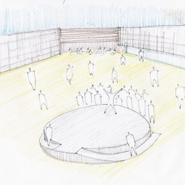 Estudo para desenho de praças.