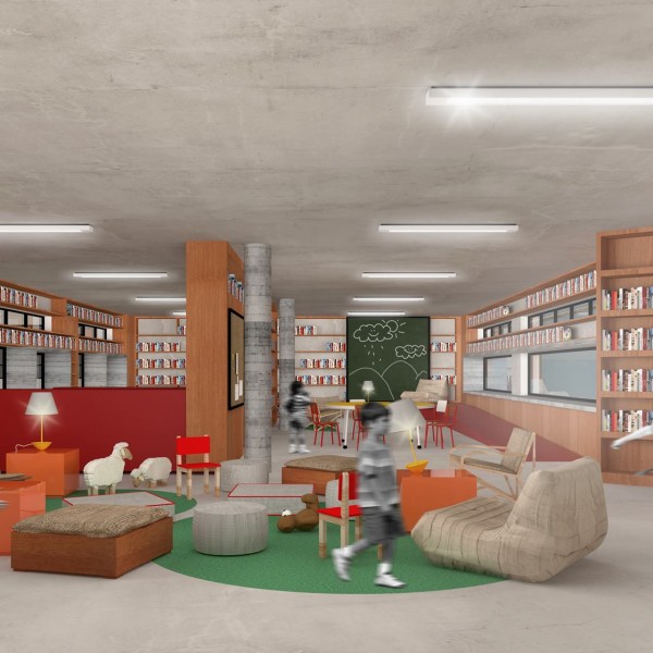 Escola de Educação Infantil e Fundamental: Biblioteca Infantil.