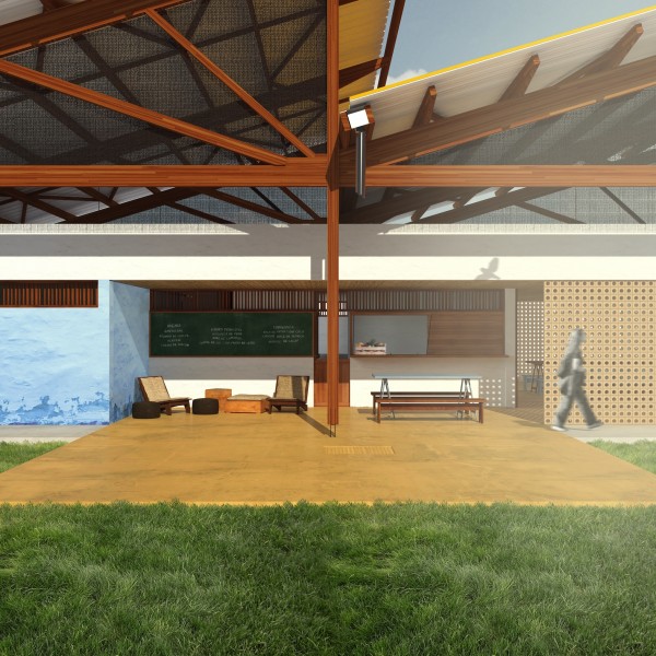 Etapa 1: Área de estar/ café do acesso ao refeitório.