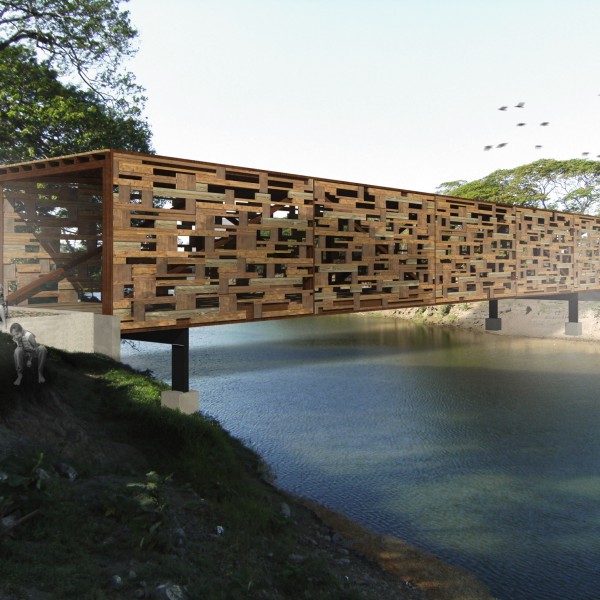 Etapa 1: Vista Externa da Passarela de Pedestres (eixo estruturador).