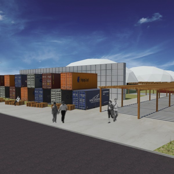 Projeto desenvolvido para a arena temporária para eventos corporativos com utilização de materiais / estruturas recicláveis e energia renovável em área de 24.000m² no município de Campinas-SP.