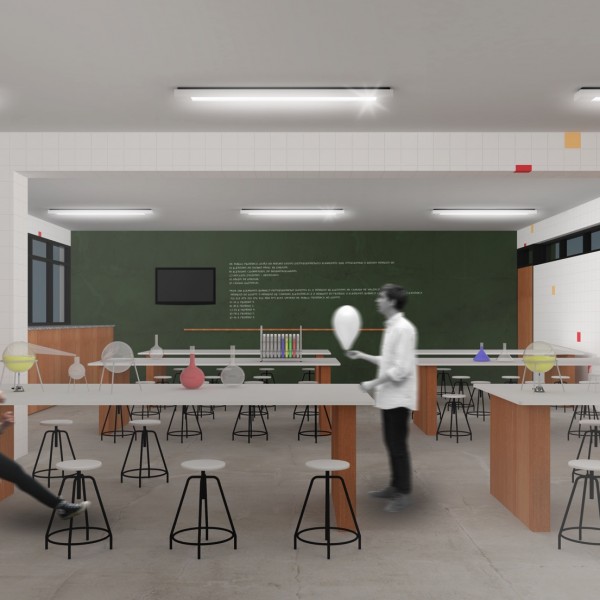 Escola de Ensino Médio / Colégio Universitário: Laboratório.