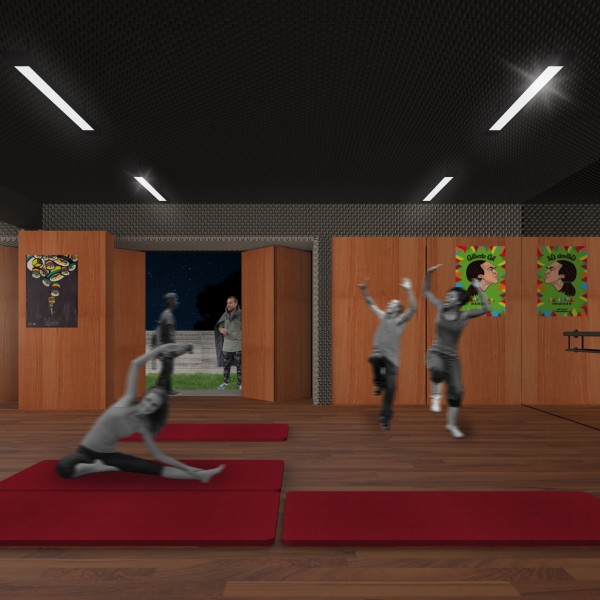 Escola de Ensino Médio / Colégio Universitário: Sala de Dança.