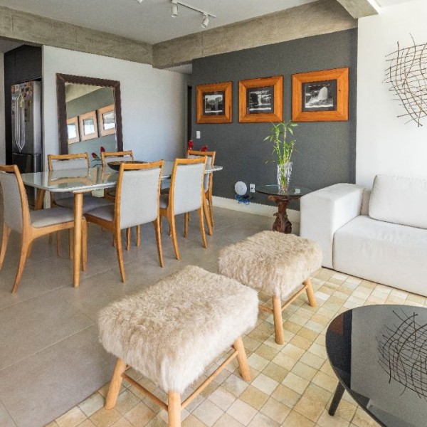 Vista da Sala de Estar para a Sala de Jantar.