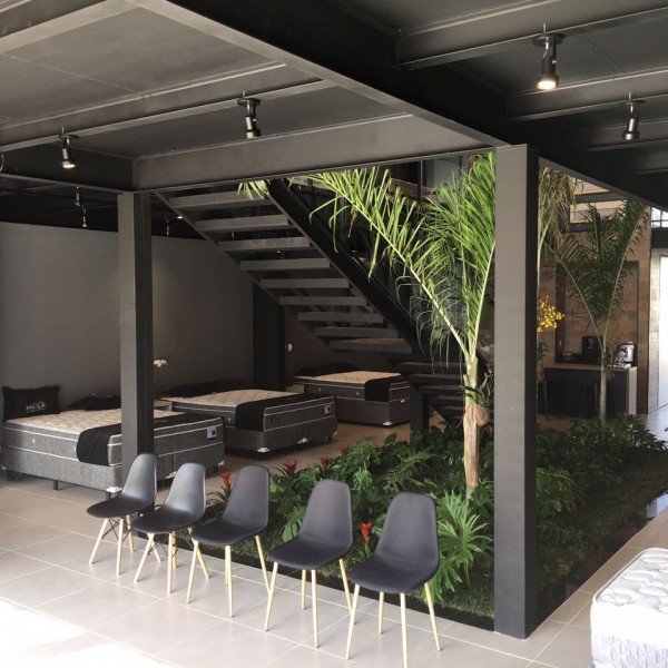 Vista do jardim interno.