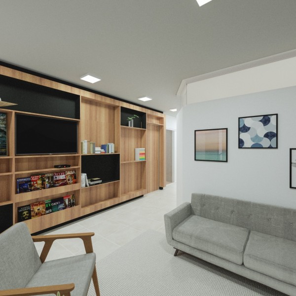 Proposta para a Sala de Estar/Espera do edifício existente.