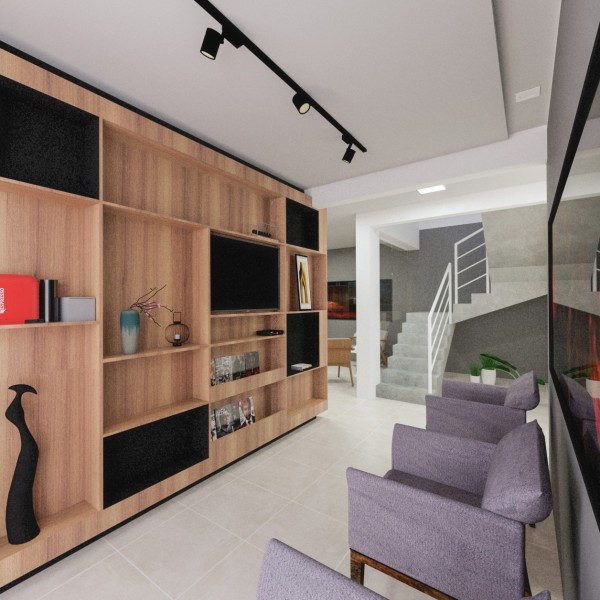 Proposta para a Sala de Estar/Espera do edifício existente.