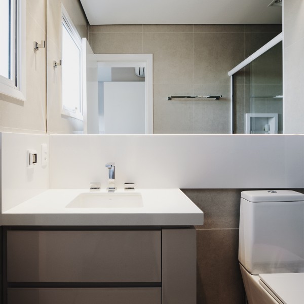 Detalhe de um dos banheiros.