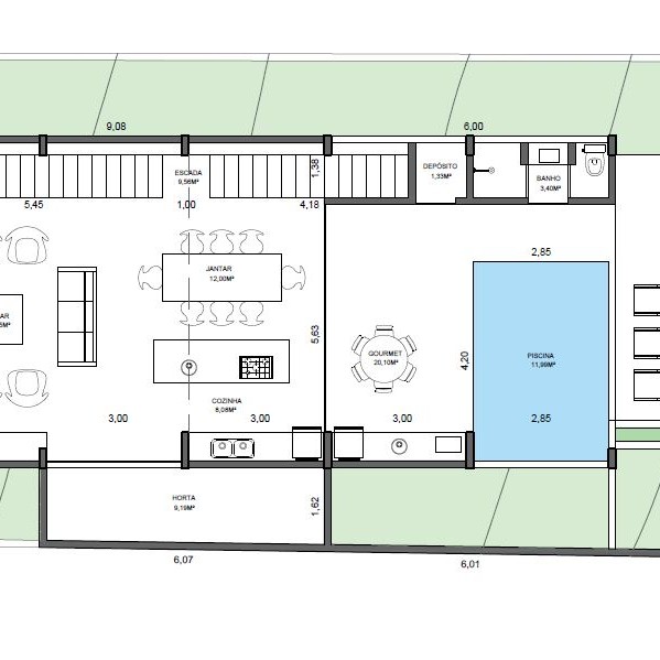 Planta do 1º pavimento.