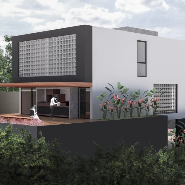 Fachada Posterior e Lateral Esquerda.