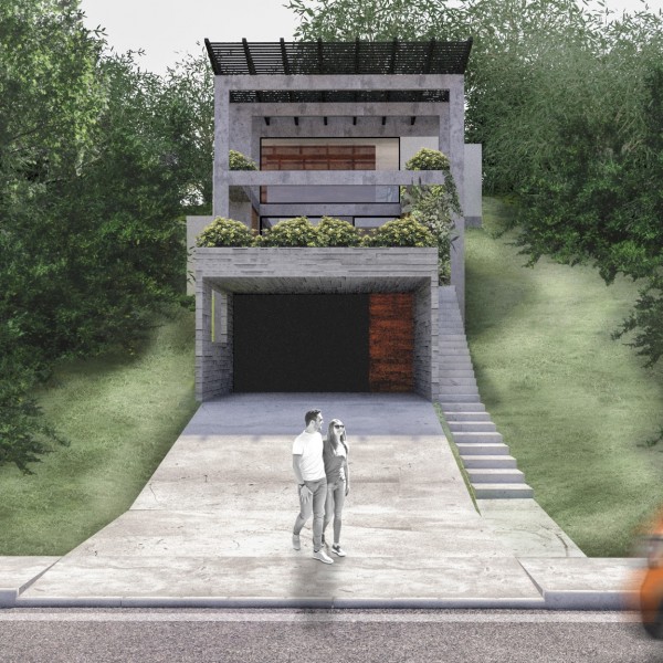 Vista da fachada frontal.