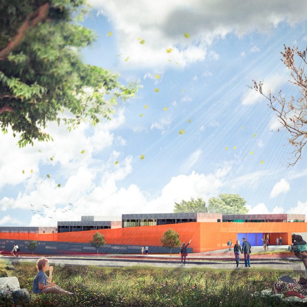 Vista da fachada principal.