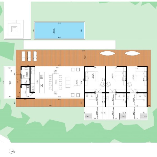 Planta da Casa dos Hóspedes.