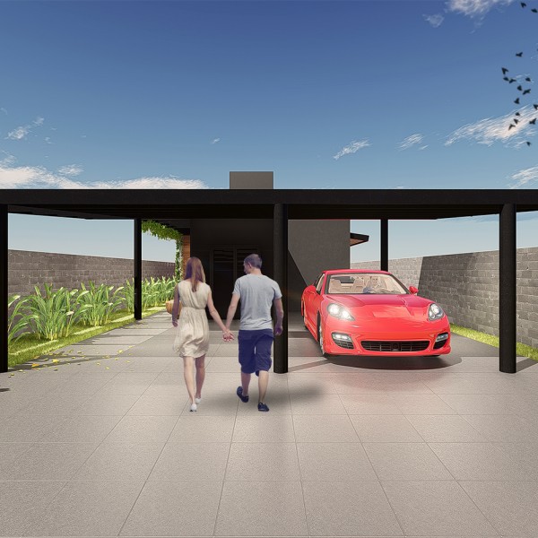 Vista Frontal da Casa.