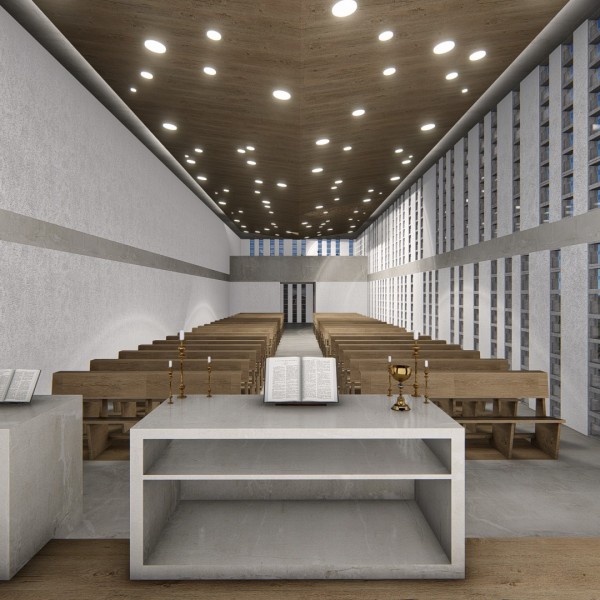 Vista do altar para a nave.