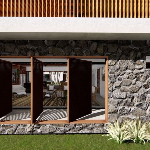 Detalhe da fachada Noroeste.