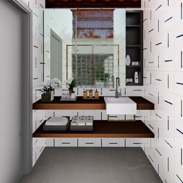 Detalhe do banheiro da Suíte.