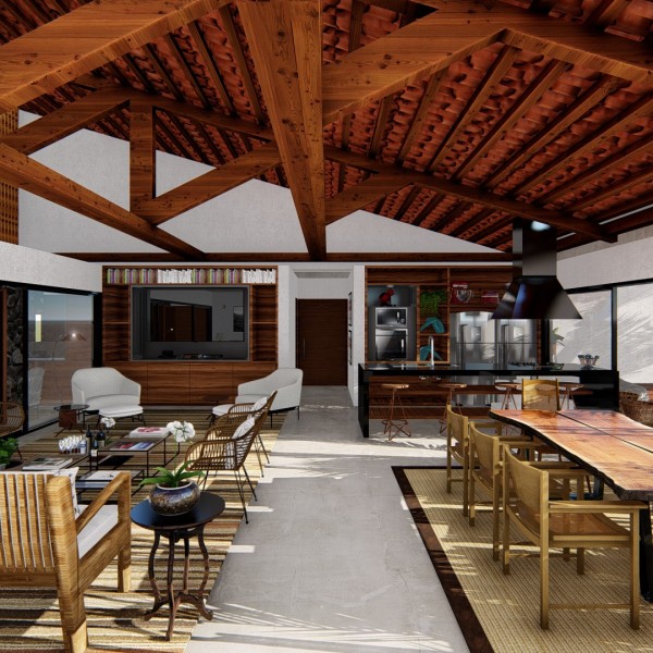 Vista da Sala de Estar / Jantar.