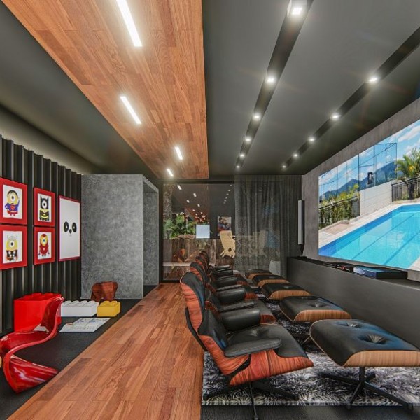 Vista da sala de projeção / área infantil.