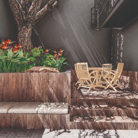 Vista da Área de Estar / Atendimento Externo.