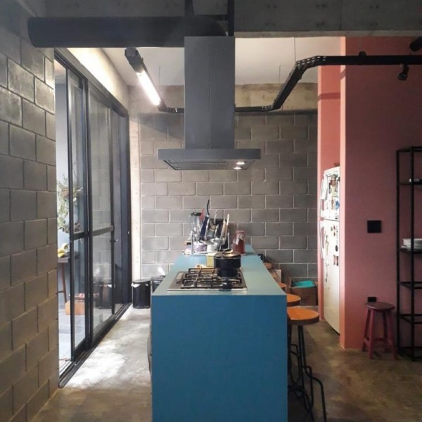 Vista da Cozinha integrada.