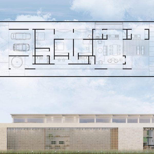 Layout e Fachada Lateral Direita.