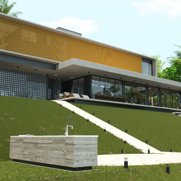 Churrasqueira / Fachada Posterior.