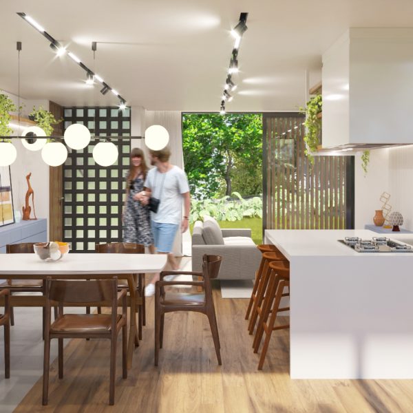 Sala de Jantar / Cozinha Integrados.