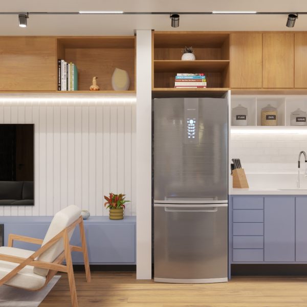 Sala de Estar / Cozinha Integrados.