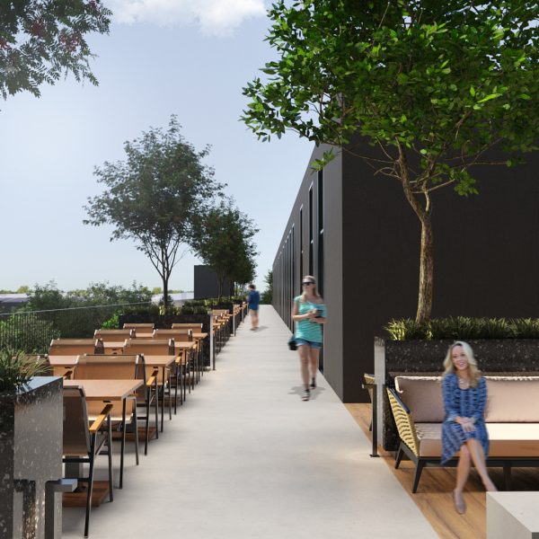 Vista da Laje Jardim / Restaurante.