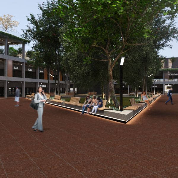 Vista da Praça Central.