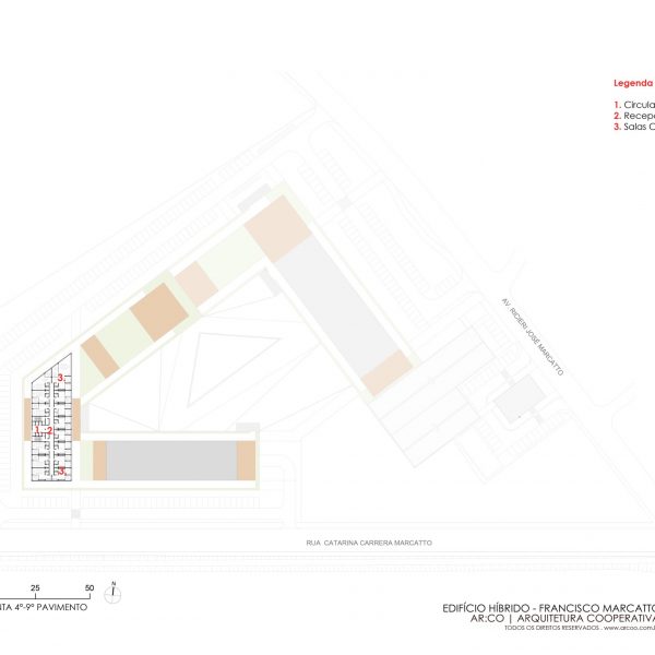 Quarto ao Nono Pavimento (Unidades Corporativas).