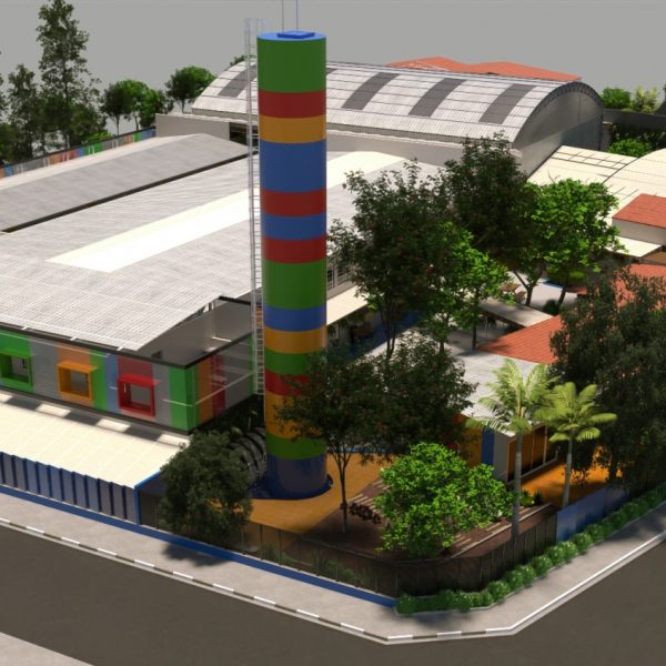 Vista aérea do Colégio.