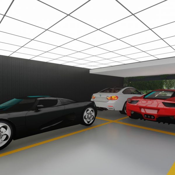 Garagem para coleção particular.