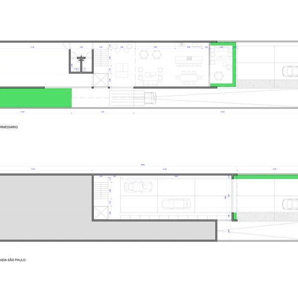 Planta do Térreo e do Pavimento Superior.