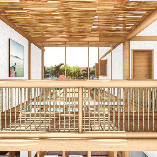 Passarela de conexão dos Quartos .