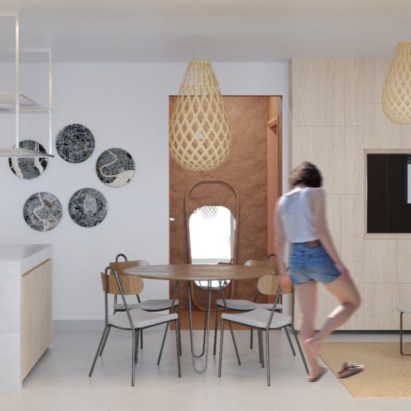 Sala de Estar / Jantar e Cozinha Integrada.