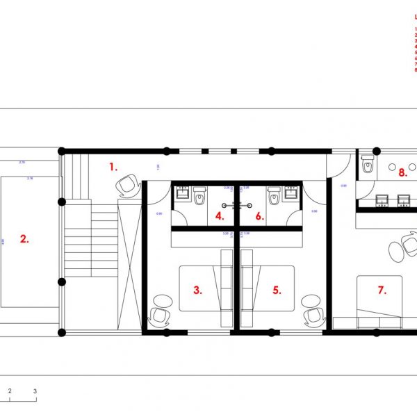 Planta do Pavimento Superior.