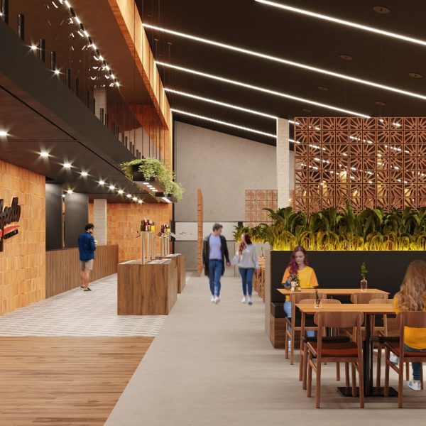 Vista do acesso ao Salão.