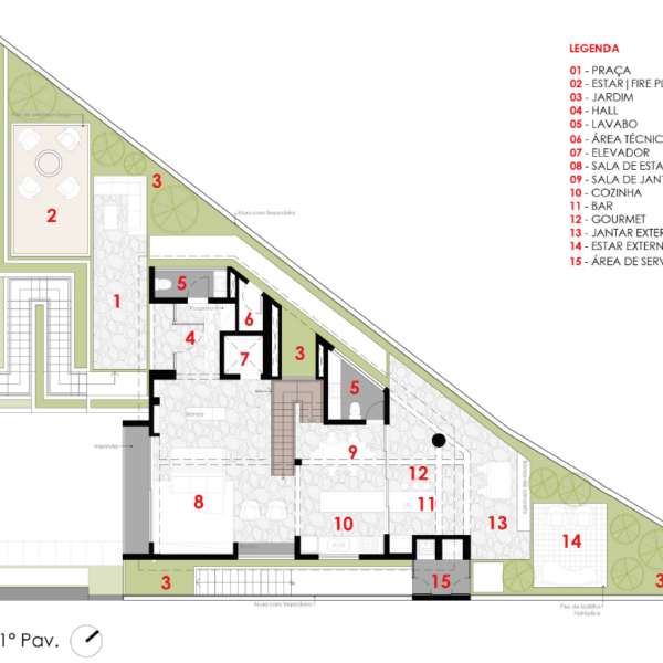 Planta Pavimento 1º Pavimento.