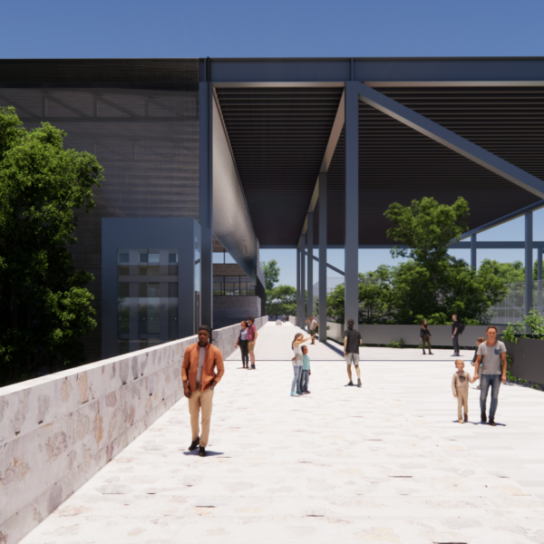 Rua Elevada no Trecho de Ligação dos Blocos.