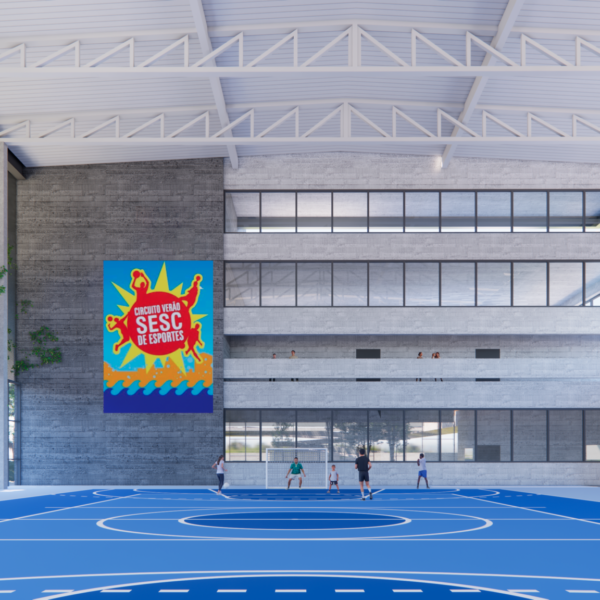 Quadra Poliesportiva Coberta.