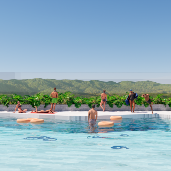 Piscina Descoberta com Vista para a Serra do Itapety.
