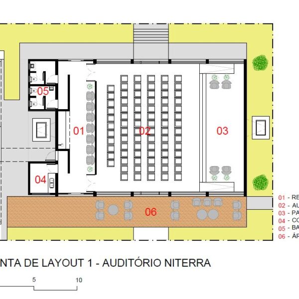 Layout do Auditório.