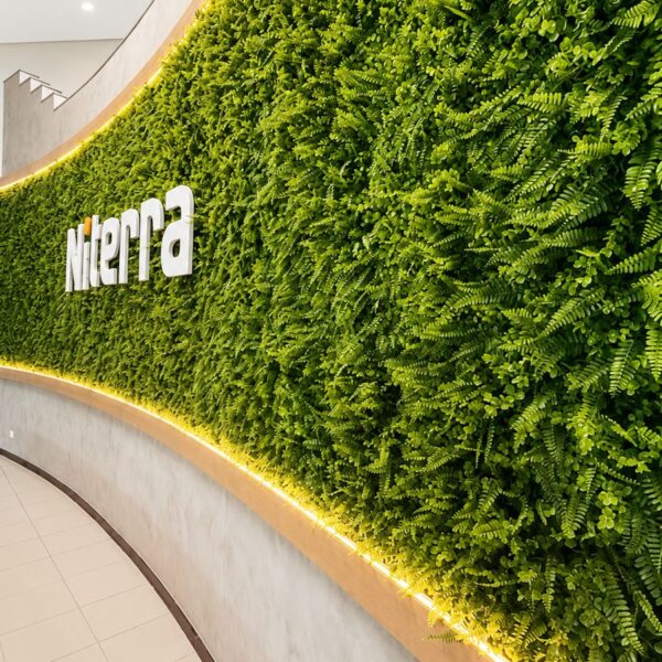 Detalhe do Painel / Banco da Recepção da Niterra.